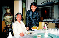 Foodie Anil Dharkar enjoys a Chinese meal at the Oriental Blossom.