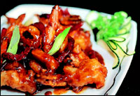 Stir-fry Szechwan Pepper Chicken.