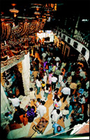 Darshan can be got from the three doors of the gabhara, from a stage constructed some distance away, and from a mezzanine floor with a viewers gallery that has been constructed in symmetry with the gabhara, thus enabling scores of devotees to seek Lord Ganeshas blessings from there.