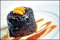 Sticky Date Pudding with vanilla ice-cream and butterscotch sauce,.