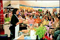 Foodie and cookery book author Karen Anand demonstrates how to make salads.