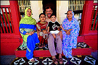 Zainabi and Noor Mohammed with their daughter Shirin and grandchildren Aaina and Isam at Zains Hotel in Calicut.