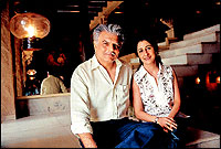 Sudheer and Rashmi Bahl at Khyber, the new Khyber, whose interiors were designed by Parmeshwar Godrej.