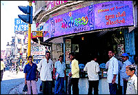 Thakar Moti Harji Mithaiwala, the world-famous Ghari-maker, located in Surats busy Bhagal area.