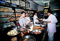 The shop sells all kinds of Surti sweets and savouries, but is popular mainly for its Lachko, which is brought out of the kitchen steaming hot in large trays