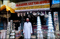 Muslims are mostly traders in Aurangabad like Hajiabdul Sattar Abdulla who sells pots in the citys Sarafa Bazar area.