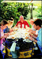 Lunch al fresco at Le Quartier Francais, Franschhoek.