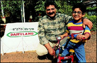 Urvaksh Naval Hoyvoy, 
the proprietor with son Azamaan.