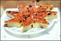 Bread pudding from Agnee Bakery.