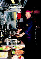 Chef Liang, who was formerly the Chinese master chef at the Great Wall Sheraton Hotel in Beijing, is now at the Pan Asian... and he is the worlds expert on Peking Duck.