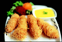 Chicken Glass Noodles with Lemon Sauce.
