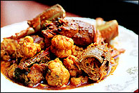 Shevandicha Khadkadla... the Pathare Prabhu lobster dish. Check Kunals recipe for it in the Recipe Section.