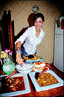 Friends look forward to having a great meal at Malaikas home. We do typically Indian meals, dal-chawal-sabzi, cooked in very little oil, she says.