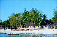 A hotel on Nungwi beach where accommodation options range from US $10 a shack to an exclusive US $ 550 suite.
