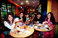 Mahima Chaudhry, Vivaan Bhatena, Rajeev Masand, Manish Goel and Akanksha Chaudhry... coffee drinkers all.